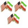 3 Iran USA Friendship Flag Lapel Pins Pack of 3 Iranian & American Friendship Tie & Hat Pin Badges view 1