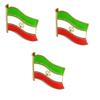 3 Iran Flag Lapel Pins - Enamel International Tie & Hat Badges - Perfect Souvenir Pins Made of Durable Metal (3 Iran Pins) view 1