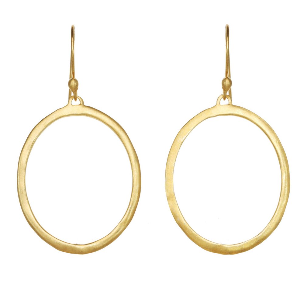 14k Gold Plated Sterling Silver Hoop Earrings