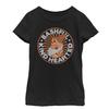 Fifth Sun Disney Princess About Bashful Round Girl's Solid Crew Tee, Black, Large view 1