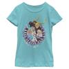 Fifth Sun Frozen Wreath Group Girl's Solid Crew Tee, Tahiti Blue, Small view 2