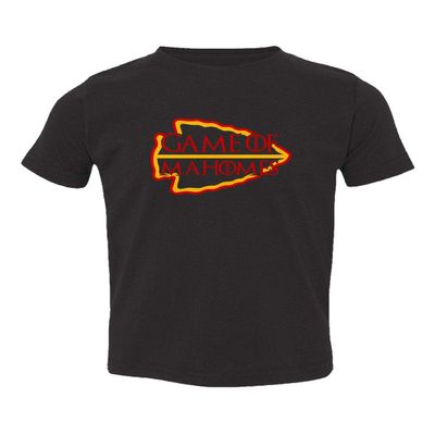 Baku Apparel Mahomes Kansas City Shirt of Thrones Little Kids Girls Boys Toddler T-Shirt (Black, 3T)