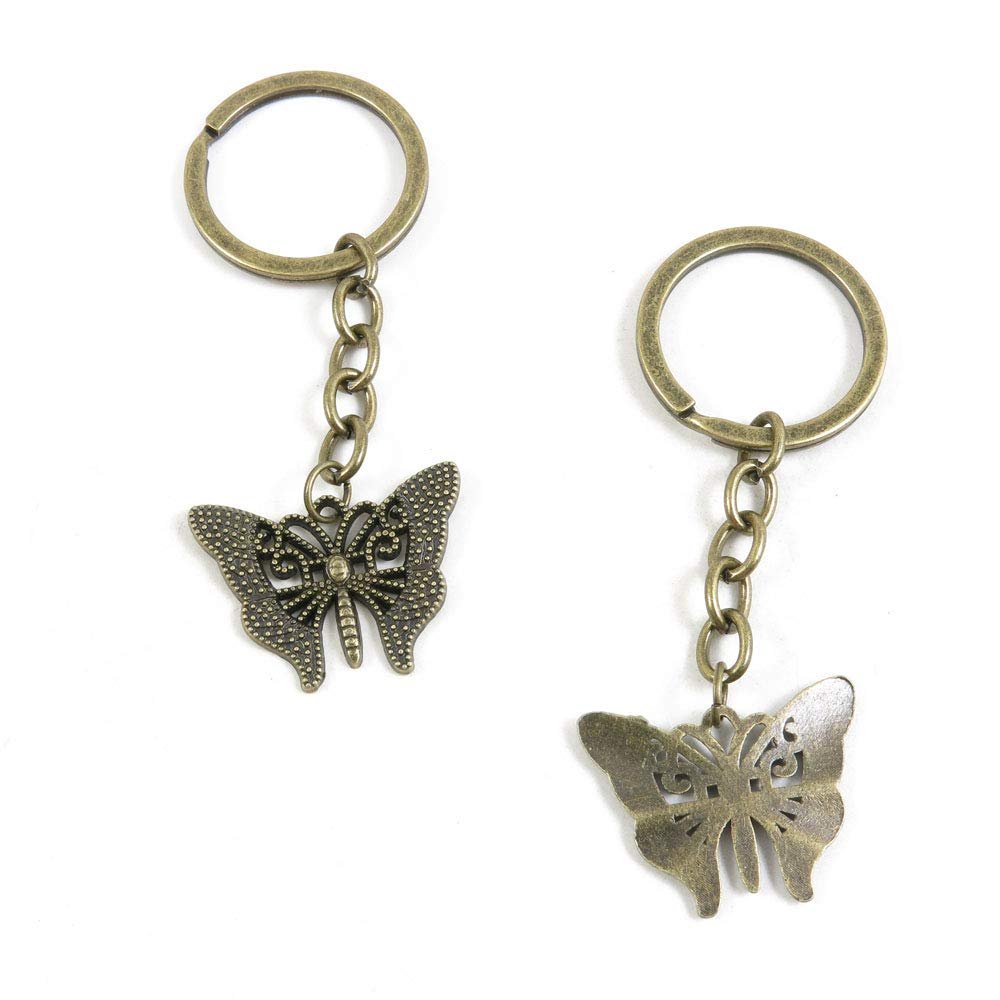 1 Items Keychain Keyring Key Tags Chains Rings Jewelry Bag Charms X1FL7 Butterfly