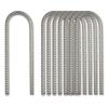 Pinnacle Mercantile 8 Pack Trampoline Wind Stakes Anchors Extra Heavy Duty Galvanized 12 Inch Long 1/2 inch Round U Shaped Made in USA view 1