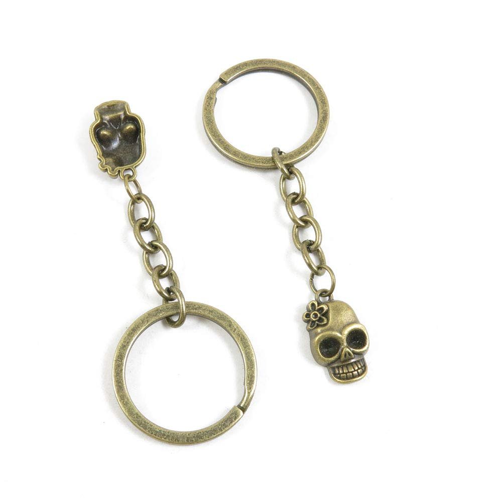 1 Items Keychain Keyring Key Tags Chains Rings Jewelry Bag Charms W8QF2 Lady Female Skull