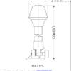 Pactrade Marine All-Round Boat Navigation Lights - 25-Inch LED White Stern Light (Surface Mount, Fold-Down Base) - Boat Accessories for Pontoon, Yacht, Kayak view 2