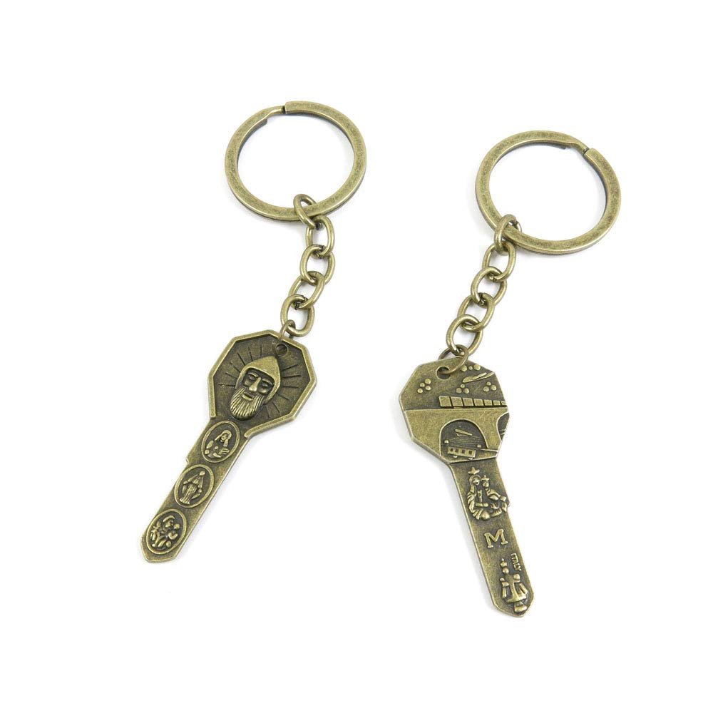 1 Items Keychain Keyring Key Tags Chains Rings Jewelry Bag Charms R6FA3 Italy Skeleton Key