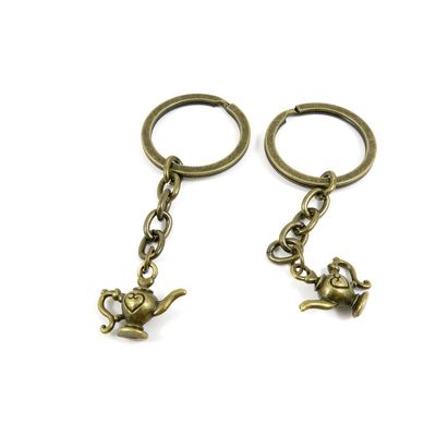 1 Items Keychain Keyring Key Tags Chains Rings Jewelry Bag Charms T5JI8 Flagon Wine Pot Teapot
