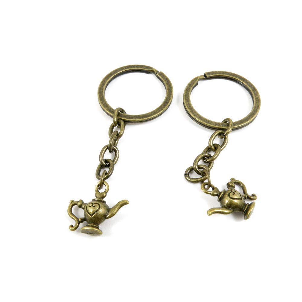 1 Items Keychain Keyring Key Tags Chains Rings Jewelry Bag Charms T5JI8 Flagon Wine Pot Teapot