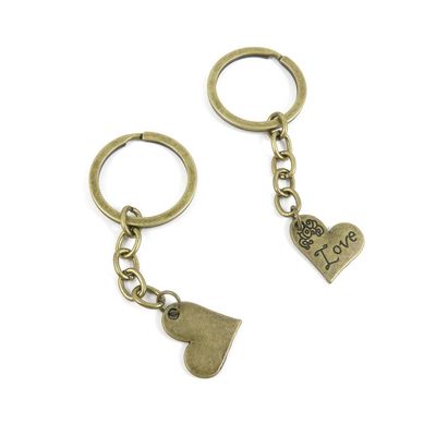 5 Items Keychain Keyring Key Tags Chains Rings Jewelry Bag Charms W8ID3 Love Heart
