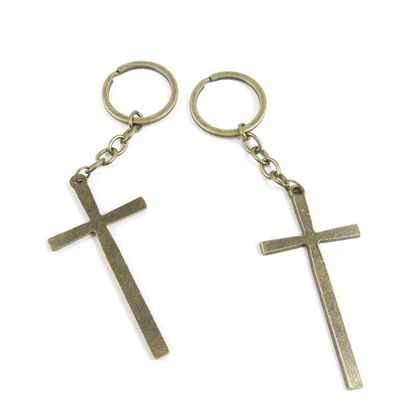1 Items Keychain Keyring Key Tags Chains Rings Jewelry Bag Charms V6NZ6 Latin Cross