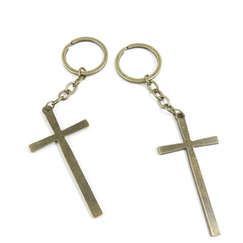 1 Items Keychain Keyring Key Tags Chains Rings Jewelry Bag Charms V6NZ6 Latin Cross