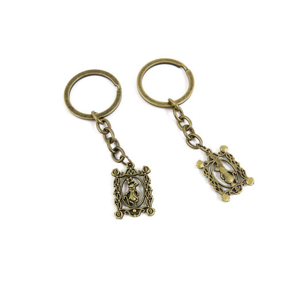 5 Items Keychain Keyring Key Tags Chains Rings Jewelry Bag Charms V4NB2 Rabbit Prince