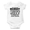Awkward Moment Your Mom Sniffs Your Butt - Funny Baby Essentials Bodysuit - Baby Boy Clothes (6 Months, White) view 1