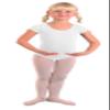 Basic Moves Girls Cotton Short Sleeve Leotard (White, 6/7) view 1