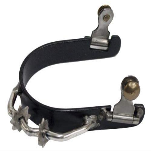 Showman Ladies Black Steel Bumper Spurs w/Two Rowels