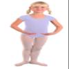 Basic Moves Girls Cotton Short Sleeve Leotard (Lavender, 6/7) view 1