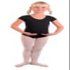 Basic Moves Girls Cotton Short Sleeve Leotard (Black, 6/7) view 1