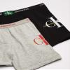 Calvin Klein Kids Boys' Modern Cotton Boxer Brief Underwear 2-Pack, Heather Grey/Black, Large view 3
