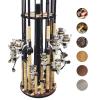 Rush Creek Creations | Round Fishing Rod Holder for 16 Freshwater Fishing Poles, Fishing Gear, and Fishing Accessories | Fishing Rod Rack with 16 Fishing Rod Clips for Garage Organization view 1