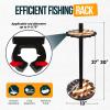 Rush Creek Creations | Round Fishing Rod Holder for 16 Freshwater Fishing Poles, Fishing Gear, and Fishing Accessories | Fishing Rod Rack with 16 Fishing Rod Clips for Garage Organization view 3