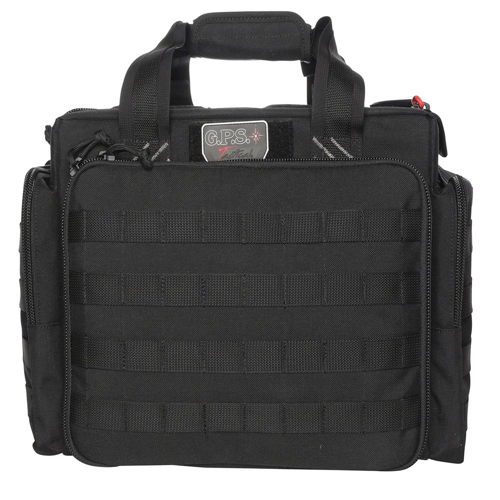 G. Outdoor Products G. Outdoor Products G.P.S. Tactical Black Range Bag with Internal Foam Cradle | Secure 5 Handguns Storage | Durable Stain-Resistant Shooting Tactical Gear