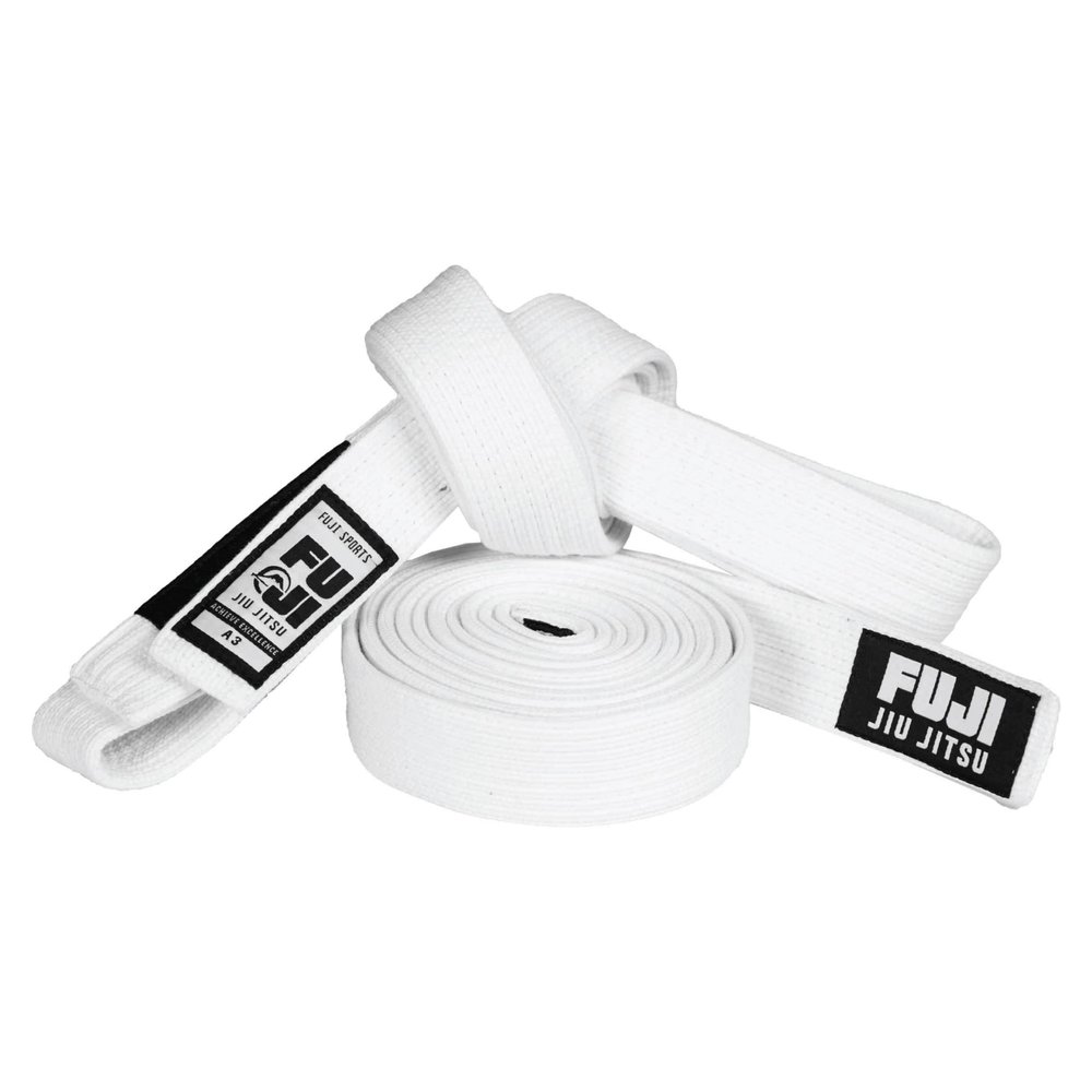 FUJI Premium Pearl Weave BJJ Belt, Jiu Jitsu White Belt, A4