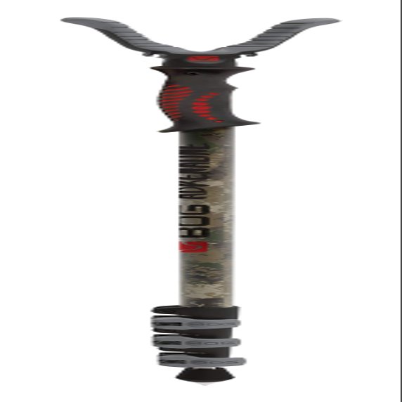 BOG Adrenaline Camo Monopod Shooting Rest with Lightweight Aluminum Construction, Switcheroo System, Universal Shooting Rest Head, Lever Locks, Ergonomic Hand Grip, for Hunting, Shooting, and Outdoors