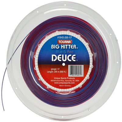 Big Hitter Deuce 17g Reel Two Tone Poly String, Red/Blue