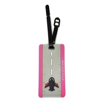 Colorful & Fun Travel Suitcase ID Luggage Tag and Suitcase Label (Airplane Runway ~ 4.1" X 2.6")