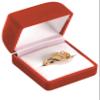 888 Display USA 2 Red Flocked Ring Gift Boxes Jewelry Displays (2, Red) view 1