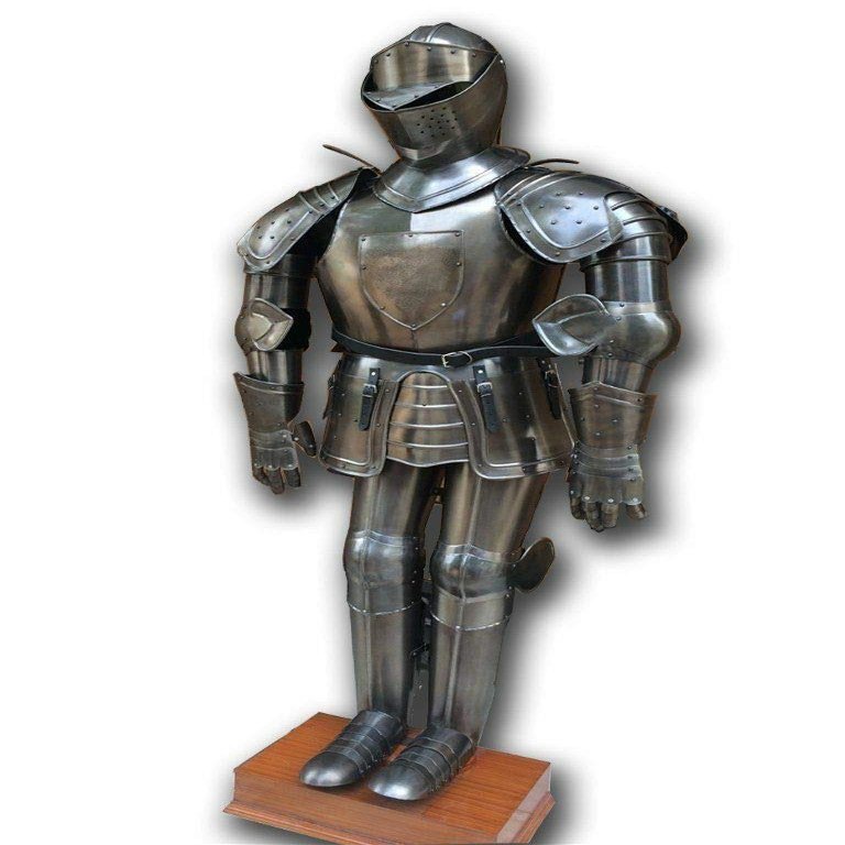 QUICK FALCON TRADER Armor Suit of Armor with Breast Plate Leg Guard and Shoulder Guard and Helmet