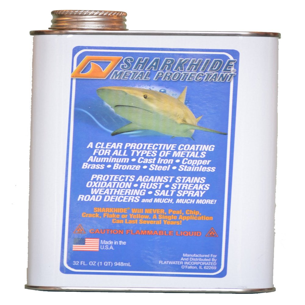 Sharkhide Metal Protectant | Aluminum, Cast Iron, Copper, Brass, Bronze, Steel | Rust, Stain, Oxidation, Streak, & Weathering Protection (32 oz (1 Quart), 8)