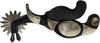 Showman Black Steel Jingle Bob Spurs w/Engraved Silver Conchos & Bar Accents view 1