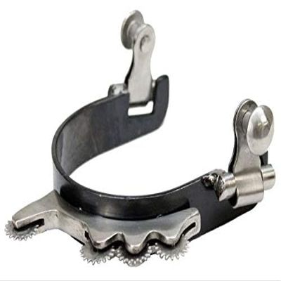 Showman Blued Steel Humane Rowel Bumper Spurs