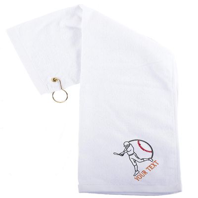 Mato & Hash Custom Baseball Towels, Sports Towels, Personalized Baseball Towels for Teams - Player & Ball - 10PK White CE6900Baseball S5