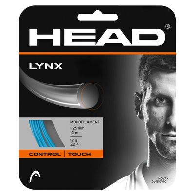 HEAD Lynx Tennis Racket String 40' Set - 16 Gauge Monofilament Racquet String, Blue