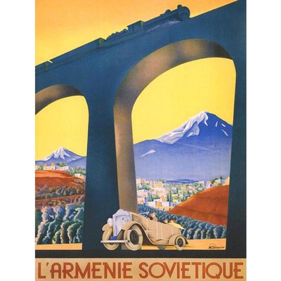 Wee Blue Coo Travel Armenia Soviet Ussr Rail Evinia Unframed Wall Art Print Poster Home Decor Premium