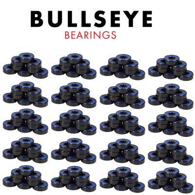 Bullseye Skateboard Bearings ABEC 7 Rated - 160 Chrome Serviceable Ball Bearings