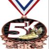 5K Medals, 3" 5K Winged Foot Medal, Great 5K Running Medal Awards Bronze 50 Pack Prime view 1