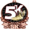 5K Medals, 3" 5K Winged Foot Medal, Great 5K Running Medal Awards Bronze 50 Pack Prime view 2