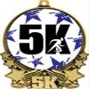 5K Medals, 3" Runner 5K Blue Stars Medal, Great 5K Running Medal Awards Gold 50 Pack Prime view 2