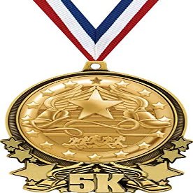 5K Medals, 3" Gold Race Medal, Great 5K Running Medal Awards 100 Pack Prime