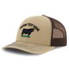 Custom Richardson Trucker Hat Angus Bull Embroidery Animal Name Polyester Baseball Mesh Cap Snaps - Khaki/Coffee, Personalized Text Here view 1