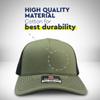 Custom Richardson Trucker Hat Angus Bull Embroidery Animal Name Polyester Baseball Mesh Cap Snaps - Khaki/Coffee, Personalized Text Here view 4