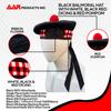 AAR Men's Scottish Glengarry Balmoral Kilt Hats Diced & Plain 100% Wool Piper (Diced Black Balmoral 62cm (7 3/4)) view 3