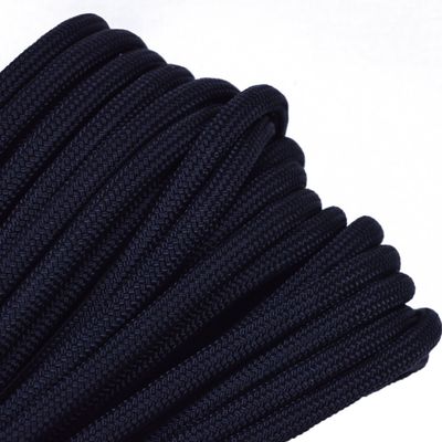 Black Mil-Spec Commercial Grade 550lb Type III Nylon Paracord - 50 Feet