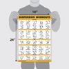 10 Pack - Exercise Workout Poster Set - Dumbbell, Suspension, Kettlebell, Resistance Bands, Stretching, Bodyweight, Barbell, Yoga Poses, Exercise Ball, Muscular System Chart (LAMINATED,18" x 24") view 3