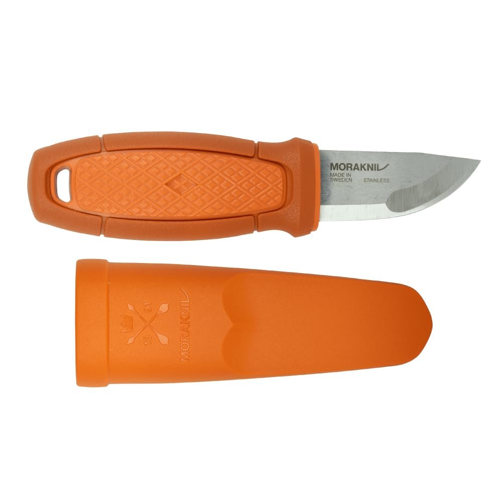 Morakniv Eldris Pocket-Size Fixed-Blade Knife With Stainless Steel Blade and Sheath, 2.3 Inch,Orange