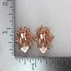 Faship Gorgeous Smoked Topaz Rhinestone Crystal Floral Clip On Style Earrings - Smoked Topaz view 3